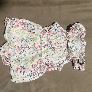 Girls 0-3M floral romper from old navy